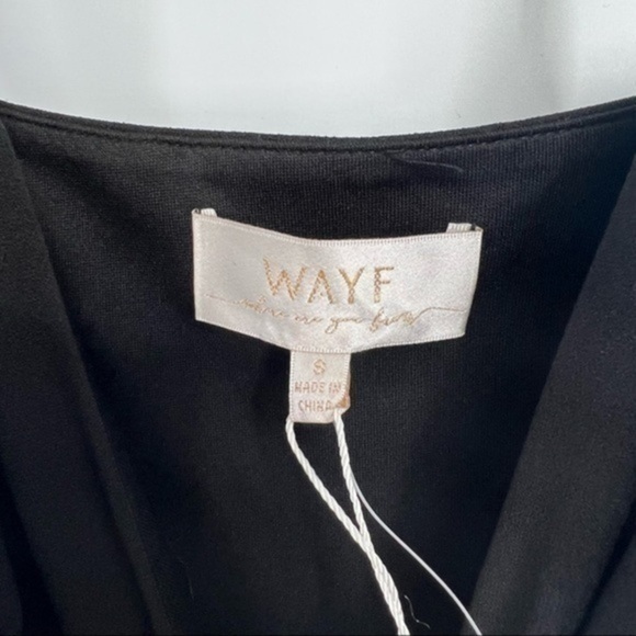 WAYF The Mina Ruffle Strap Thigh Slit Gown size small NWT - Picture 5 of 7